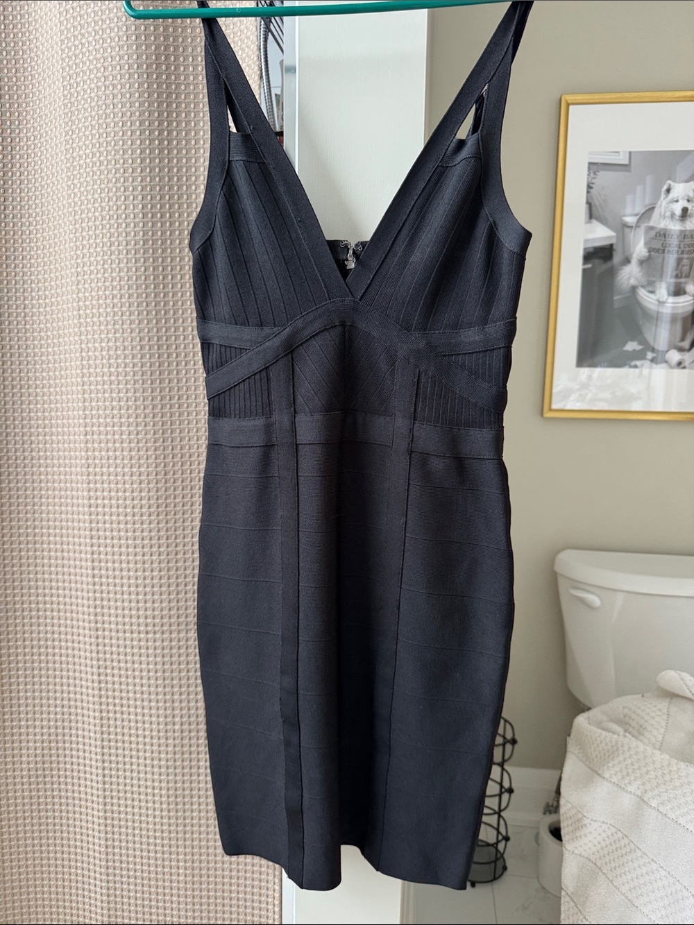 Guess V-Neck Bodycon Dress